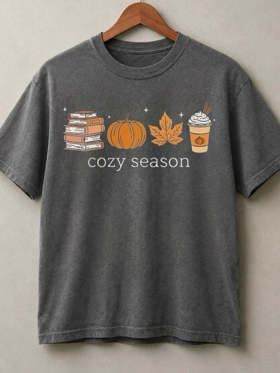 Comfort Colors Tops - Comfort Colors Cozy Season Book Lover Fall Gift Pumpkin Halloween Tee